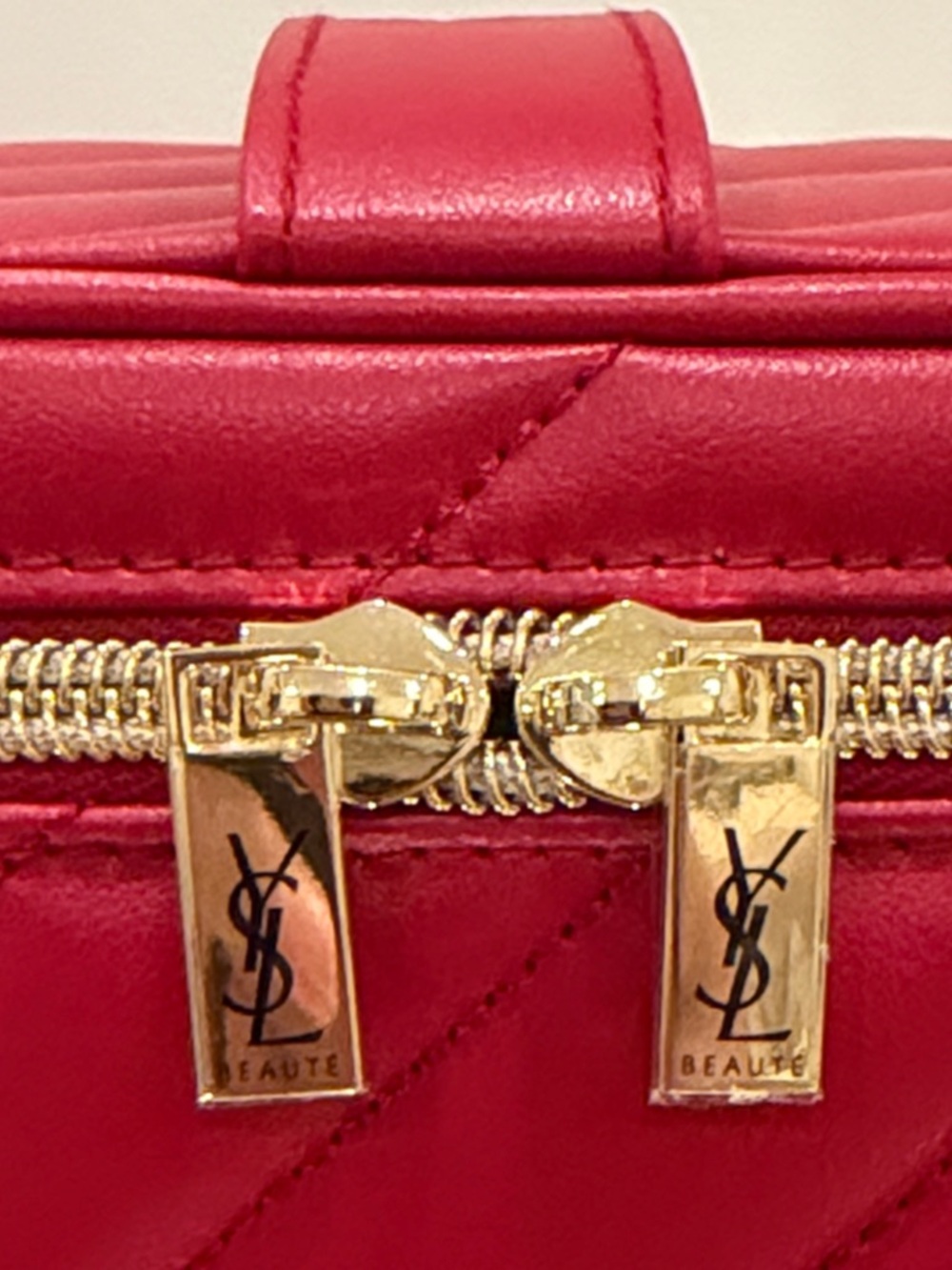Yves Saint Laurent Beauty Red Quilted Cosmetic Case - Picture 7 of 10